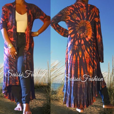 Sommer Batik Handmade Hippie  Party Festival Mantel XS-L